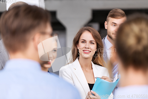 Image of business team meeting at office