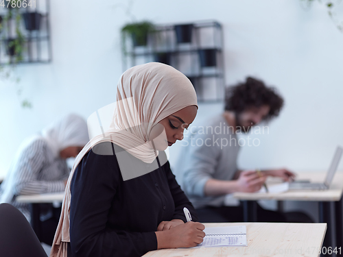 Image of diverse business people group on business training