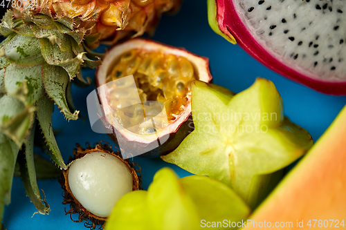Image of different exotic fruits