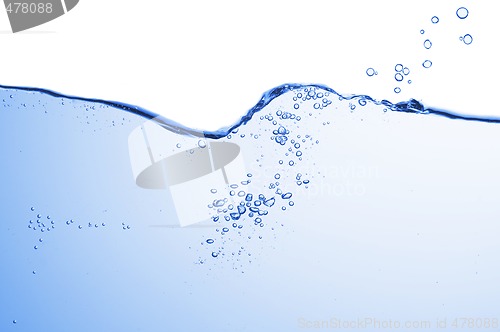 Image of Abstract blue wave splash background