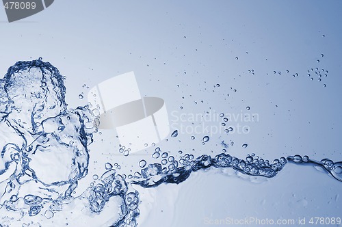 Image of Abstract blue wave splash background