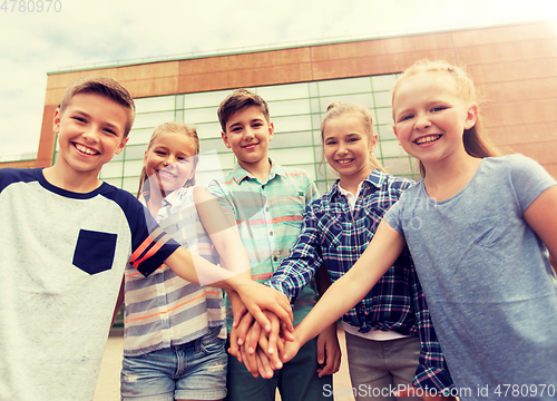 Image of group of happy elementary school students