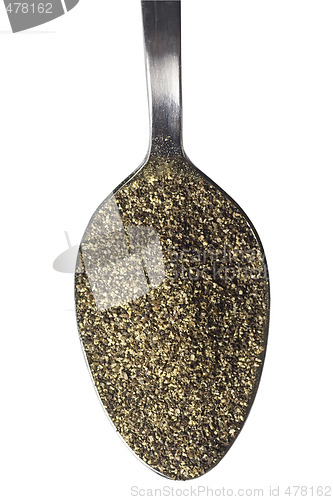 Image of Spoonful of ground black pepper