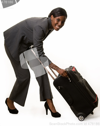 Image of Woman with luggage