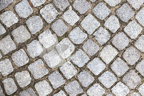 Image of asphalt square tiles close-up