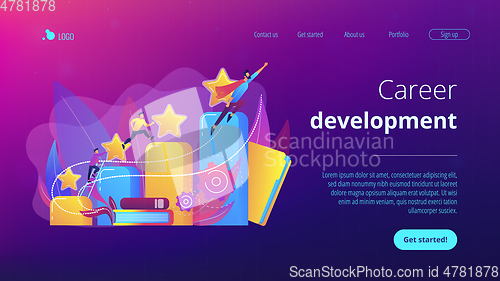 Image of Career development concept landing page.