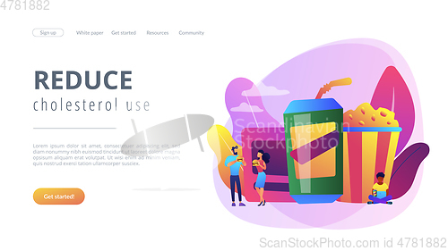 Image of Snacking non-stop concept landing page.