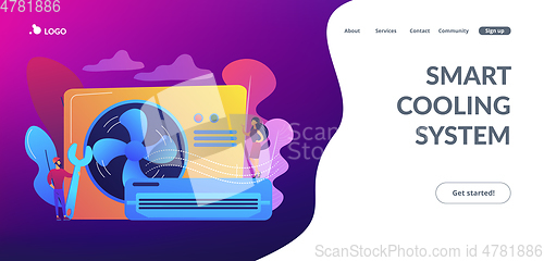 Image of Air conditioning concept landing page.
