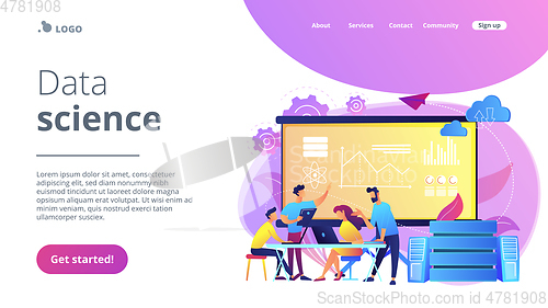 Image of Big data conferenceconcept landing page.