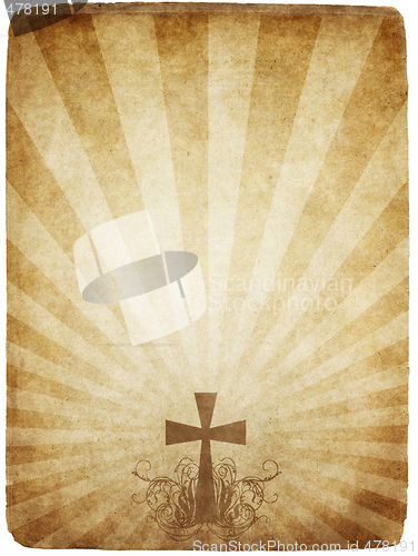 Image of cross on old parchment