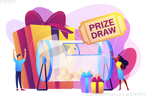 Image of Prize draw concept vector illustration.