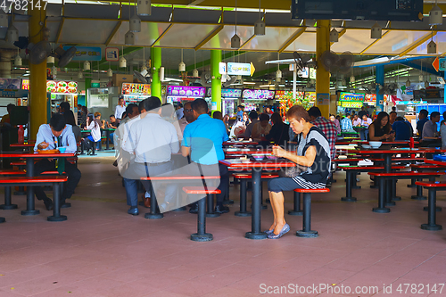 Image of People at food court. Singapore