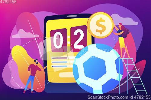 Image of Sports betting concept vector illustration.