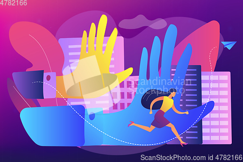 Image of Sexual harassment concept vector illustration.