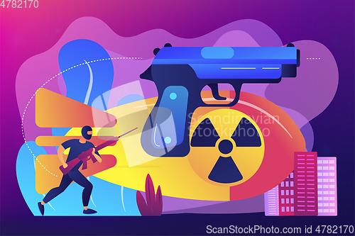 Image of International terrorism concept vector illustration.