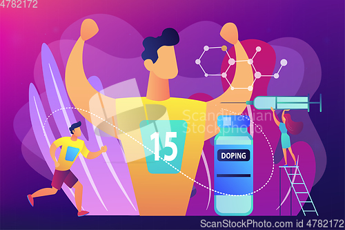 Image of Doping test concept vector illustration.