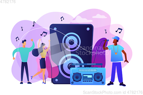 Image of Hip-hop music concept vector illustration.