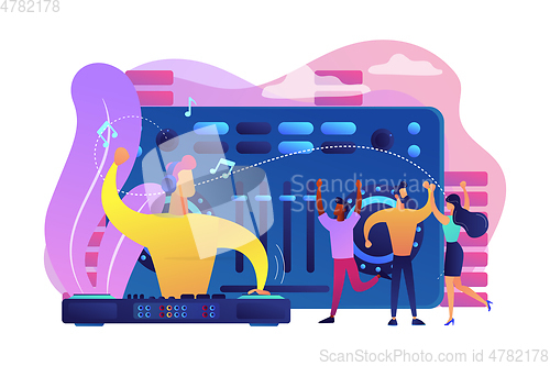 Image of Electronic music concept vector illustration.