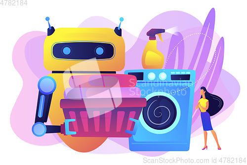 Image of Home robot technology concept vector illustration.