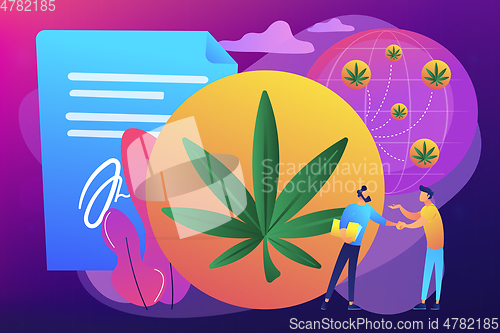 Image of Distribution of hemp products concept vector illustration.