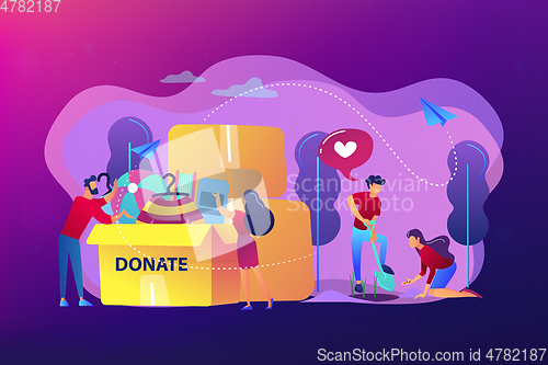 Image of Volunteering concept vector illustration.