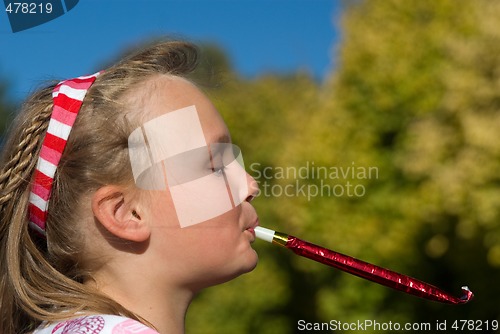 Image of girl with blower