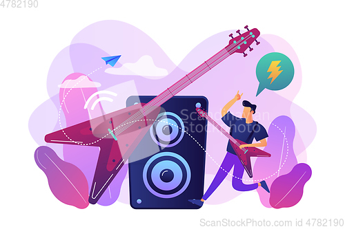 Image of Rock music concept vector illustration.