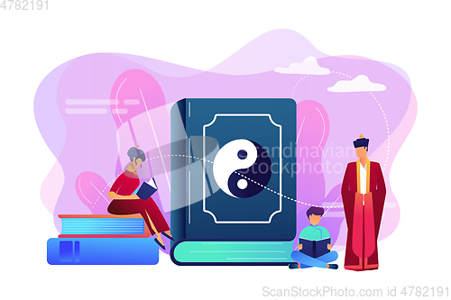 Image of Taoism concept vector illustration.