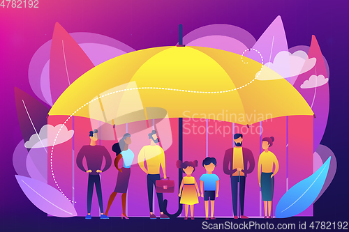 Image of Social insurance concept vector illustration.