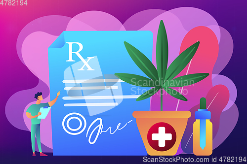 Image of Medical marijuana concept vector illustration.