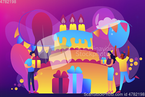 Image of Birthday party concept vector illustration.