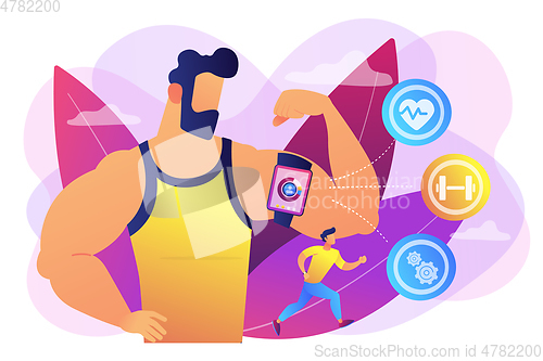 Image of Smart training concept vector illustration.