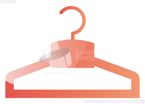 Image of Light pink hanger for clothes vector illustration on a white bac