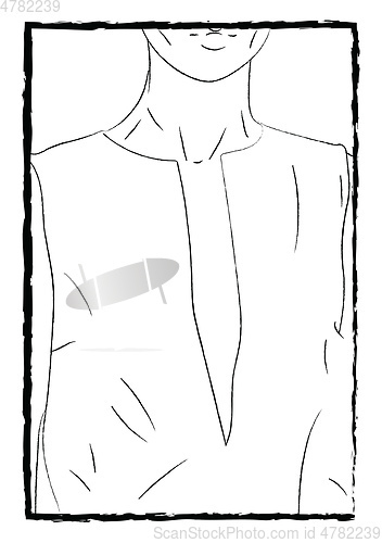 Image of A deep cut top vector or color illustration