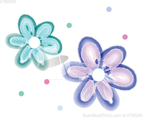 Image of flower with petals vector or color illustration