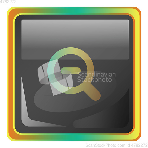 Image of ZoomOut grey vector icon illustration with colorful details on w