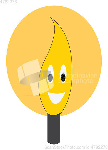 Image of A happy glowing light vector or color illustration