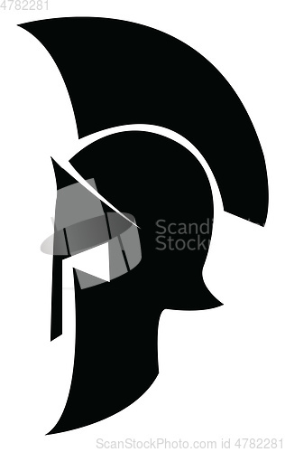 Image of Clipart of a helmet traditionally worn by the Spartan army vecto