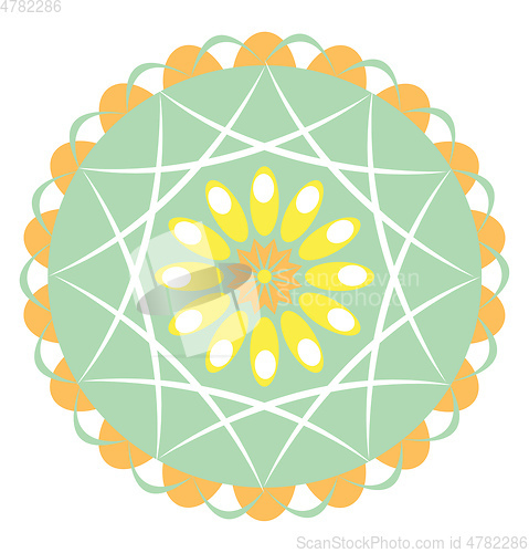 Image of Relaxing mandala design vector or color illustration