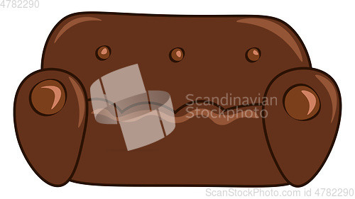 Image of A three seater sofa vector or color illustration