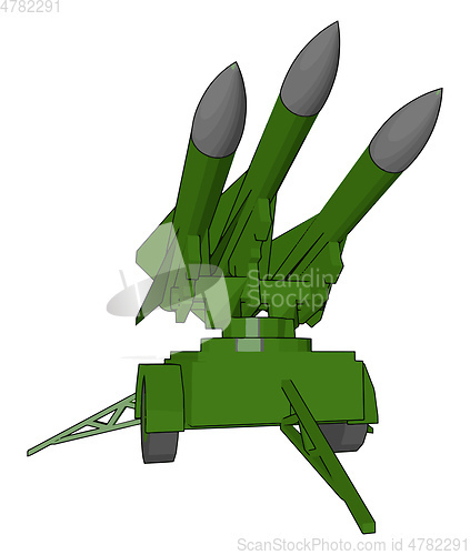 Image of Missile a powerful weapon vector or color illustration