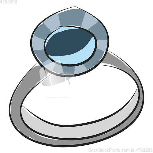 Image of Simple  vector illustration on white background of a silver rind