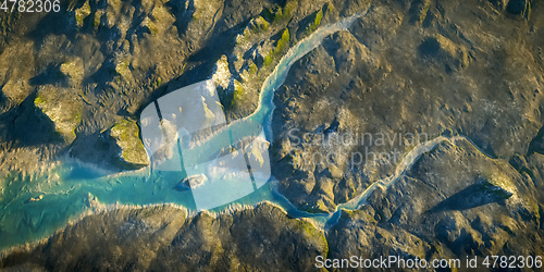 Image of aerial view fantasy landscape with river