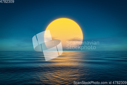 Image of a sunset over the sea