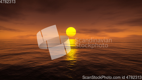 Image of a sunset over the sea