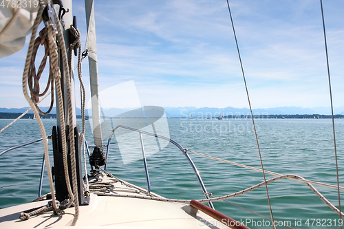 Image of Sailing boat at Starnberg Lake in Germany