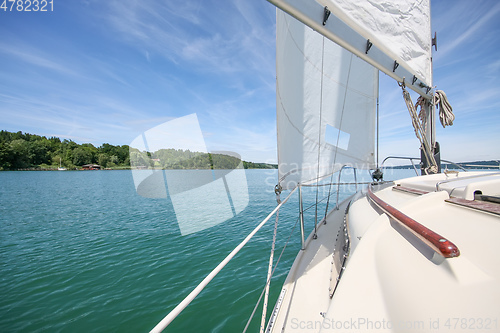 Image of Sailing boat at Starnberg Lake in Germany