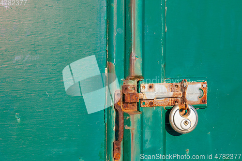 Image of old rusty lock