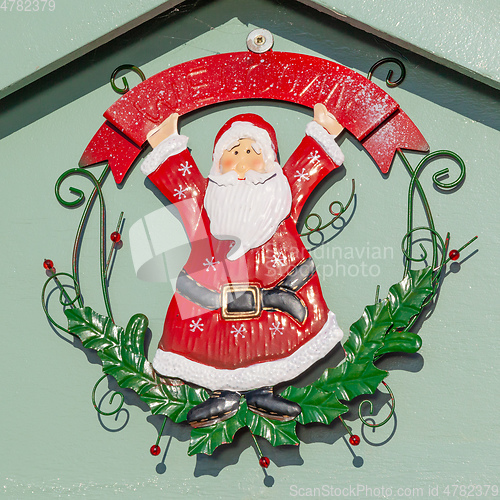 Image of beautiful christmas santa decoration