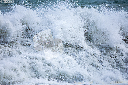 Image of stormy ocean scenery background